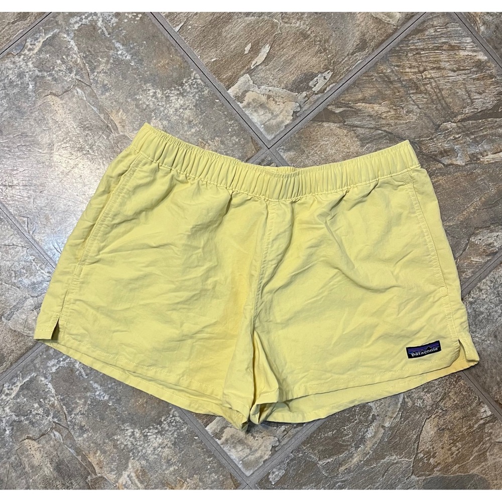 Patagonia Barely Baggies Shorts Womens M Yellow STY57044 Activewear